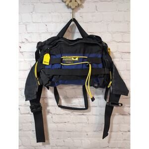 MOUNTAINSMITH Tour Pack Blue Black Lumbar Waist Fanny Day Pack Bag Hiking Padded